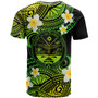 Marshall Islands Crest Custom Personalised T-Shirt - Plumeria Polynesian Vibe Green