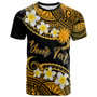 Nauru Custom Personalised T-Shirt - Plumeria Polynesian Vibe Gold 2