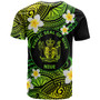 Niue Custom Personalised T-Shirt - Plumeria Polynesian Vibe Green