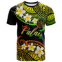 Palau Custom Personalised T-Shirt - Plumeria Polynesian Vibe Reggae 1