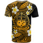 Samoa Custom Personalised T-Shirt - Plumeria Polynesian Vibe Gold