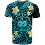 Samoa Custom Personalised T-Shirt - Plumeria Polynesian Vibe Turquoise