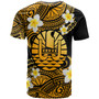 Tahiti Custom Personalised T-Shirt - Plumeria Polynesian Vibe Gold
