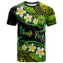 Tahiti Custom Personalised T-Shirt - Plumeria Polynesian Vibe Green 2