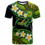 Tahiti Custom Personalised T-Shirt - Plumeria Polynesian Vibe Green 1