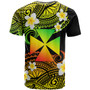 Wallis and Futuna Custom Personalised T-Shirt - Plumeria Polynesian Vibe Reggae