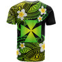 Wallis and Futuna Custom Personalised T-Shirt - Plumeria Polynesian Vibe Green