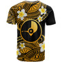 Yap Custom Personalised T-Shirt - Plumeria Polynesian Vibe Gold