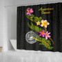 American Samoa Polynesian Shower Curtain - Plumeria Tribal 2