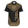Austral Islands Polynesian Chief Hawaiian Shirts - Gold Version 1
