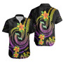 Chuuk Custom Personalised Hawaiian Shirts - Plumeria Flowers with Spiral Patterns 1