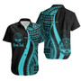 Marshall Islands Custom Personalised Hawaiian Shirts - Turquoise Polynesian Tentacle Tribal Pattern Crest 1