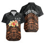 Fiji Custom Personalised Hawaiian Shirts - Tribal Pattern Hibiscus Crest 1