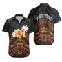 Nauru Custom Personalised Hawaiian Shirts - Tribal Pattern Hibiscus 1