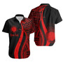 Northern Mariana Islands Custom Personalised Hawaiian Shirts - Red Polynesian Tentacle Tribal Pattern 1