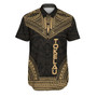 Tokelau Polynesian Chief Hawaiian Shirts - Gold Version 1