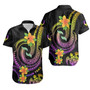 Pohnpei Custom Personalised Hawaiian Shirts - Plumeria Flowers with Spiral Patterns 1