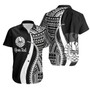 Tahiti Custom Personalised Hawaiian Shirts - White Polynesian Tentacle Tribal Pattern 1