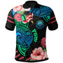 Federated States of Micronesia FSM Polo Shirt - Polynesian Pride with Hibicus Flower Tribal Pattern