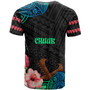 Chuuk T-Shirt - Polynesian Pride with Hibicus Flower Tribal Pattern