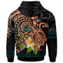 American Samoa Hoodie - Polynesian Culture with Pumeria Flower and Turtle Siapo Patterns