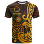 Cook Islands T-shirt - Turtle Gold and Polynesian Pattern Tribal T-shirt