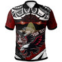 Hawaii Custom Polo Shirt - Kalani High School Red Falcon Polynesian Pattern Apparel