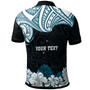 Hawaii Kapolei High School Custom Polo Shirt - Kapolei High School Hibicus Flower and Polynesian Pattern