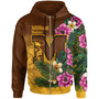 Hawaii Custom Personalised Hoodie - Mililani Trojan High School Hawaiian Tropical Flowers Hoodie 2