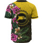 Hawaii Custom Personalised Baseball Shirt - Nanakuli High and Intermediate School Hawaiian Tropical Flowers Baseball Shirt 1