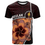 Tonga Custom Personalised T-shirt - Beulah College Polynesian Pattern with Flower Tribal T-shirt