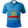 Tonga Custom Personalised Polo Shirt - Lavengamalie College Logo With Tropical Flowers Polo Shirt