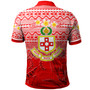 Tonga Custom Personalised Polo Shirt - Kolisi Tonga With Tropical Flowers 1