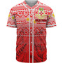 Tonga Custom Personalised Baseball Shirt - Kolisi Tonga With Tropical Flowers