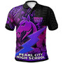 Hawaii Custom Personalised Polo Shirt - Pearl City High School Horse and Thunder Hibiscus Polynesian