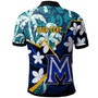 Hawaii Custom Personalised Polo Shirt - Maui High School Plumeria with Polynesian Pattern