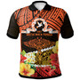 Tonga Custom Polo Shirt - Tailulu College Polynesian with Flower and Tonga Pattern