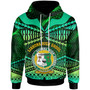 Tonga Custom Hoodie - Liahona High Shool with Tonga Patterns with Green Effect