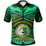 Tonga Custom Polo Shirt - Liahona High Shool with Tonga Patterns with Green Effect