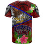 American Samoa T- Shirt - Custom American Samoa Eagle Flag Style With Polynesian Patterns T- Shirt