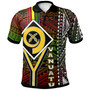 Vanuatu Polo Shirt - Custom Vanuatu Independence Anniversary Flag Style Polynesian Patterns Polo Shirt