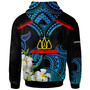 Tonga Polynesian Hoodie - Lavengamalie College with Polynesian Patterns and Plumeria Flower Hoodie