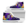 Tonga High Top Shoes - Chanel College with Polynesian Pattern Style and Flower