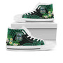 Tonga High Top Shoes - Takuilau College with Polynesian Patterns and Plumeria Flower