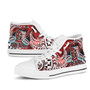 Hawaii High Top Shoes - Baldwin High School Polynesian Tribal Pattern