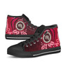 Hawaii High Top Shoes - Kau High and Pahala Elementary School Polynesian Pattern Art