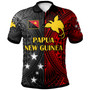 Papua New Guinea Polo Shirt - Custom Seal With Flag Polynesian Pattern Polo Shirt