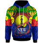 New Caledonia Hoodie - Custom Personalised Coat of Arms Ripping with Polynesian Hoodie
