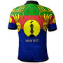 New Caledonia Polo Shirt - Custom Personalised Coat of Arms Ripping with Polynesian Polo Shirt