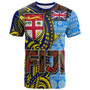 Fiji Polynesian T-shirt - Custom Flag Fiji Independence Day with Tapa Polynesian T-shirt